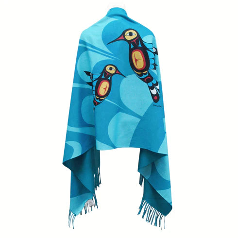 Francis Dick Hummingbird Art Print Shawl(Pashmina).